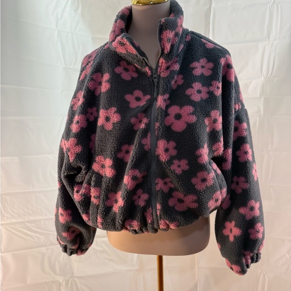 Papermoon Floral Fleece Zip-Up Jacket - Picture 1 of 7
